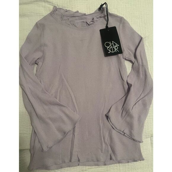 CHASER KIDS - Girls Crew Neck Pullover Waffle Long Sleeve Shirt NEW  NWT - Picture 1 of 5